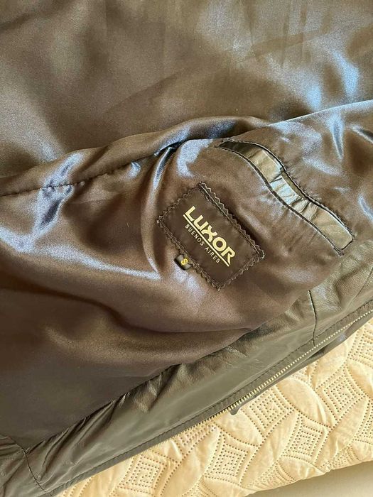 Casaco Preto de Couro Masculino, made in Buenos Aires