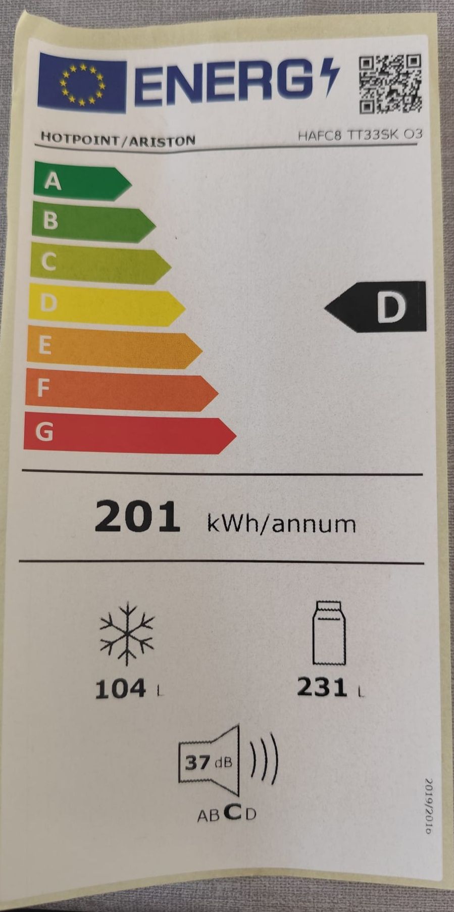 Frigorífico Hotpoint