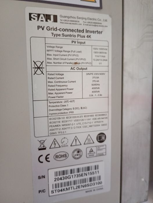 Falownik SAJ Suntrio Plus 4K
