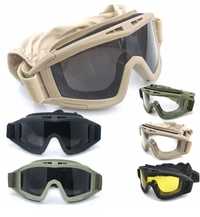 Тактические очки маска Комплектация 3 линзы в наличии цвет  койот
