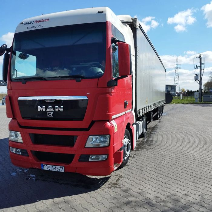 MAN TGX18440  MAN TGX18440 ciągnik Low Deck - mega z retarderem + naczepa