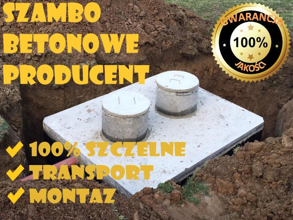 Zbiornik na Wodę Deszczówkę Szamba Betonowe Szambo 10m3 Piwnica Kanał