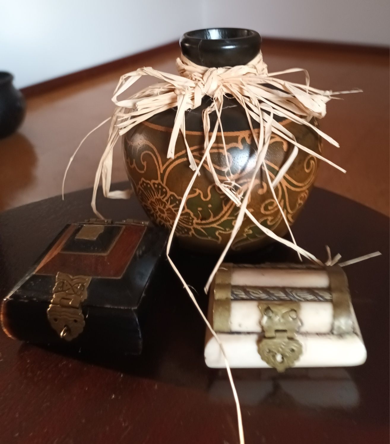 Conjunto de jarra e duas caixinhas
