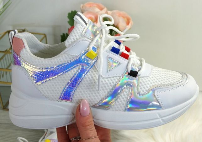 Nowe buty sportowe rozmiar 37 hologramowe sneakersy