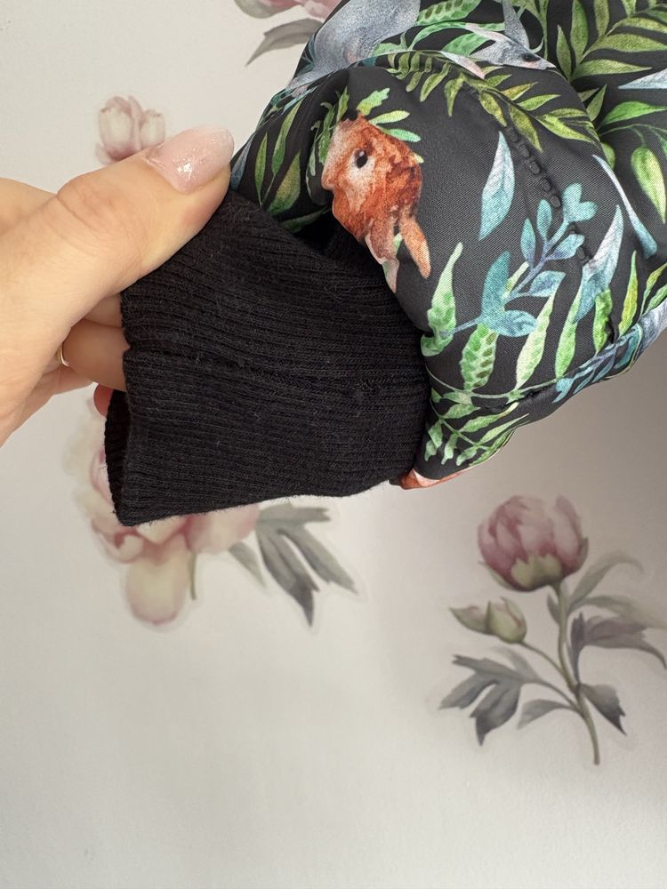 Kurtka Handmade zimowa z futerkiem obecna kolekcja male cuda 74/80