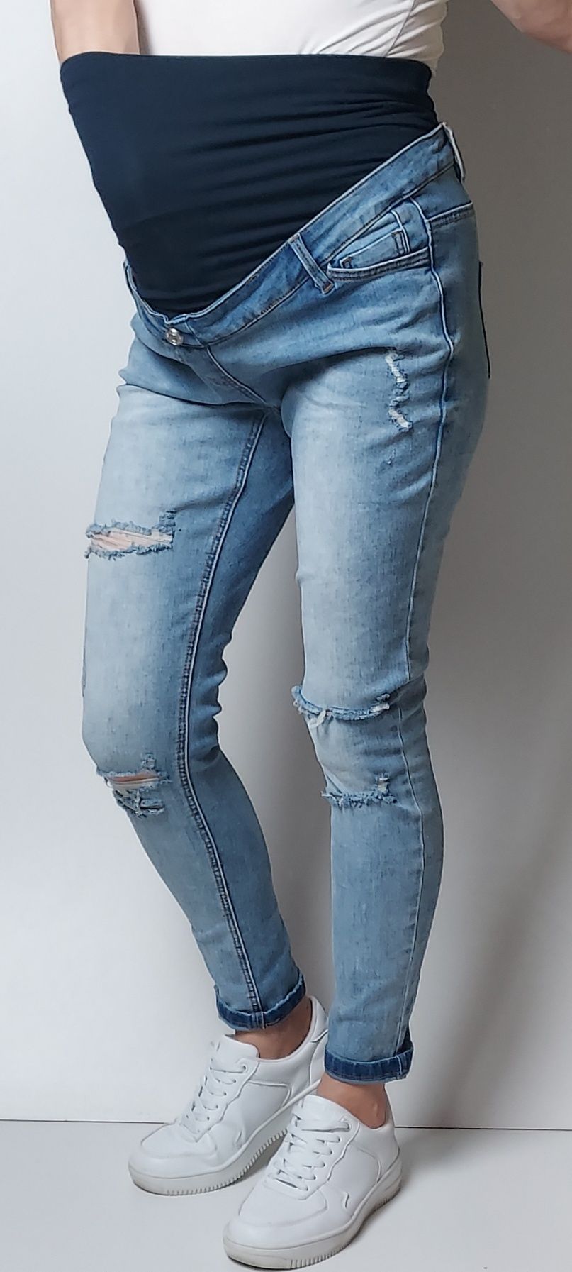 Missguided Maternity_jeansy ciążowe__38/M L72cm