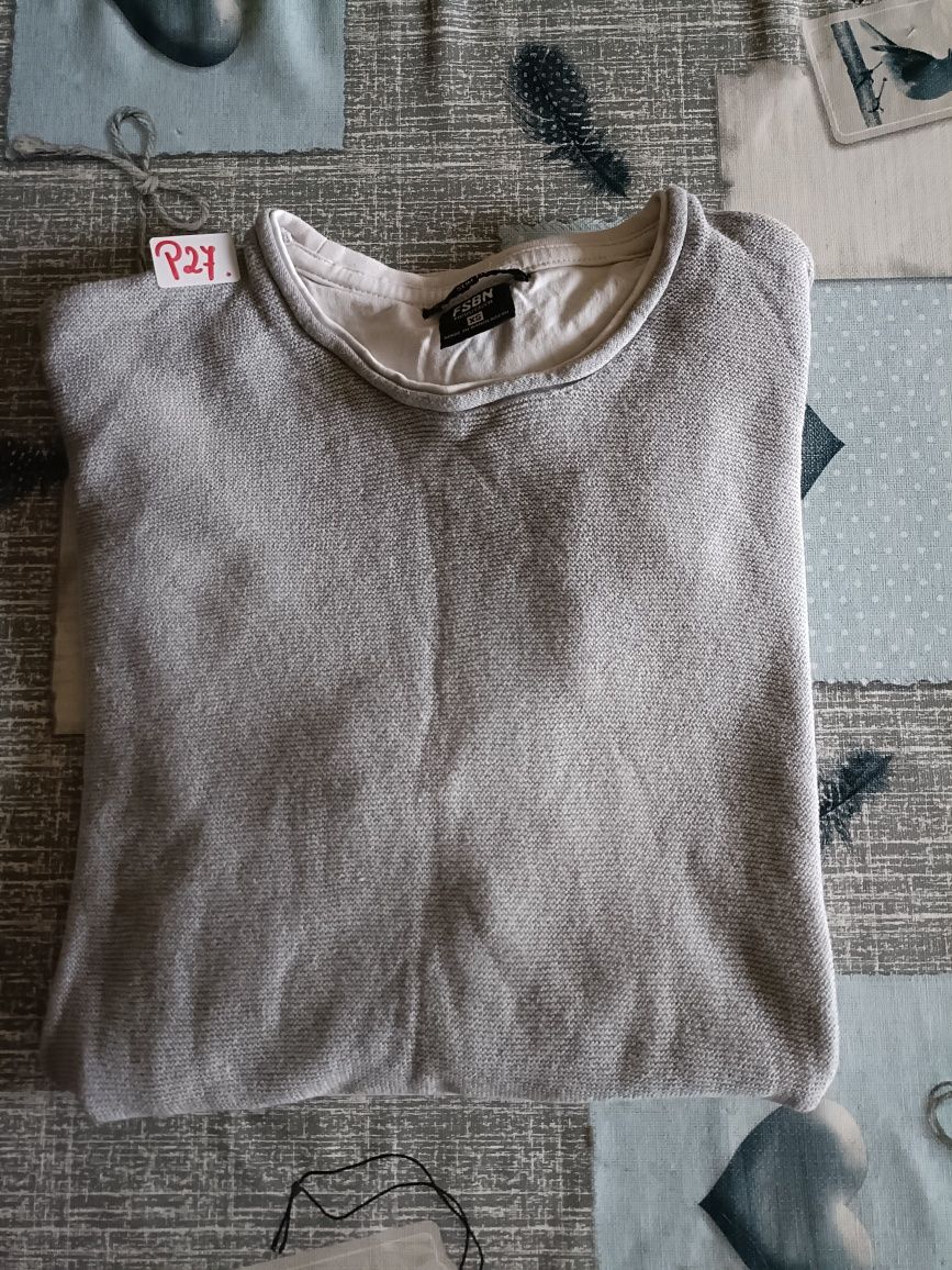 Szary sweter męski rozmiar S