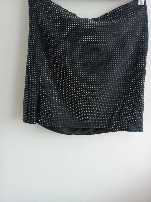 Spódnica, mini, dżety, nowa bez metki, 42