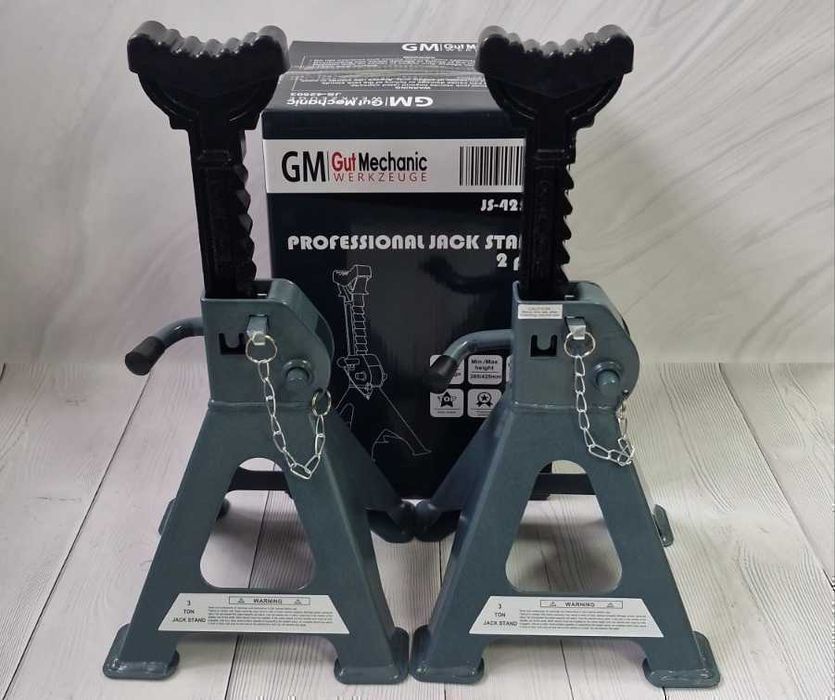 Підставки 3 тонни з фіксатором 3т 2шт Gut Mechanic JS-42503, Німеччина