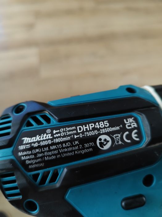 Akumulatorowa bezszczotkowa wkrętarka udarowa Makita DHP485, rok 2025