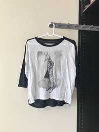 T-shirt zara com estampado