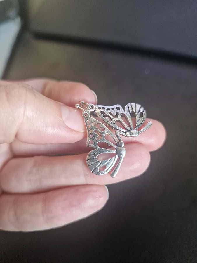 Lekkie, metalowe kolczyki - motyle