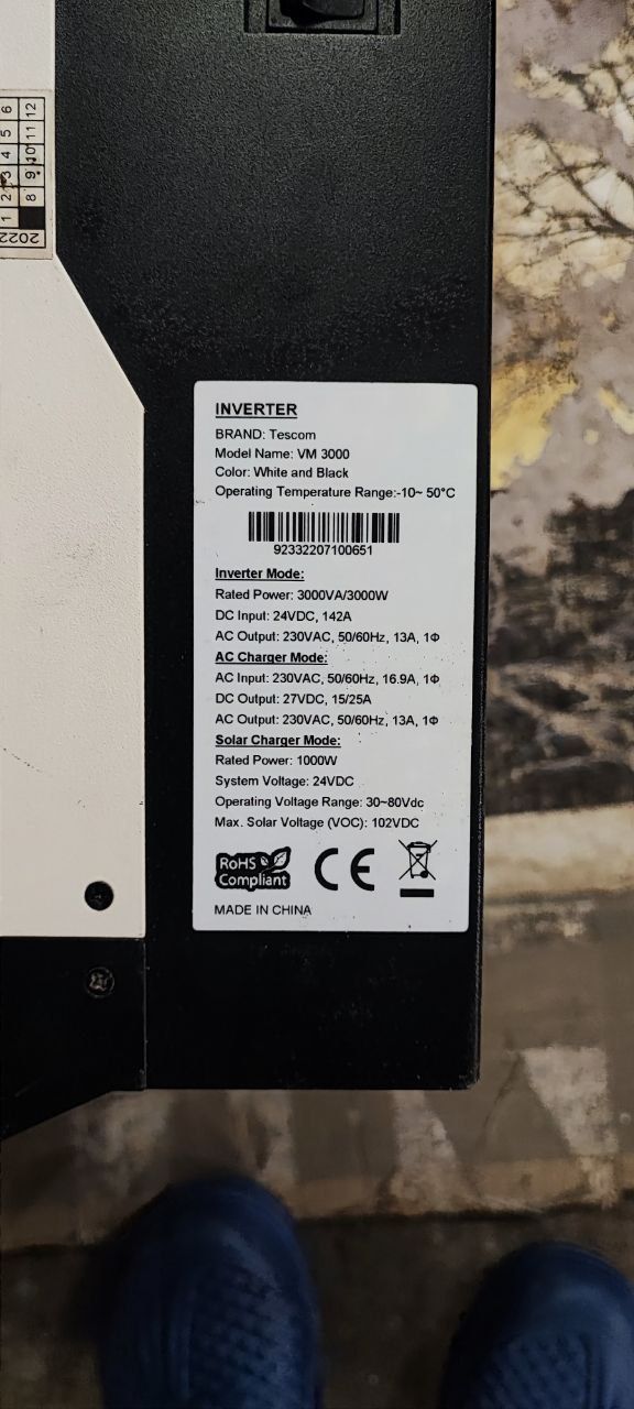 Tescom 3 кВт 24V MPPT (VM 3000) — Гибридный солнечный инвертор 3000 Вт