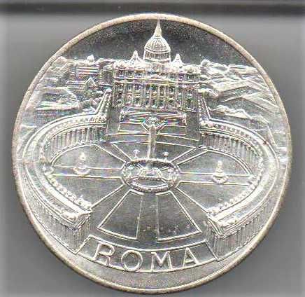 Vaticano - Medalha do Papa João Paulo II - soberba prata