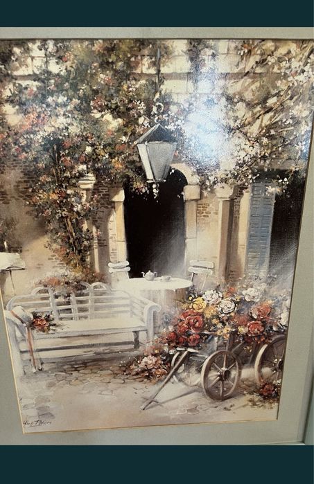 Obraz w miętowej ramie