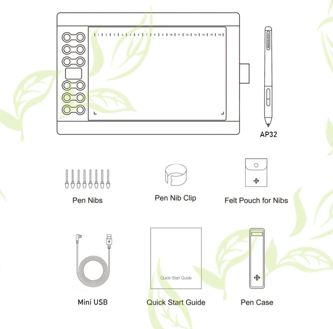 Графический планшет GAOMON M106K PRO 10"