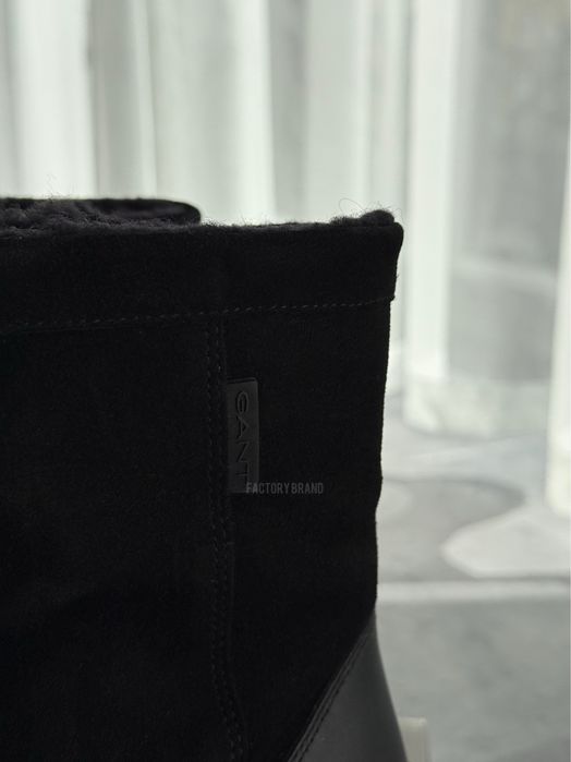 Черевики чоботи зимові Gant Snowmont чорні натуральна шкіра оригінал