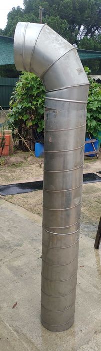 Tubo inox 25 cm diâmetro