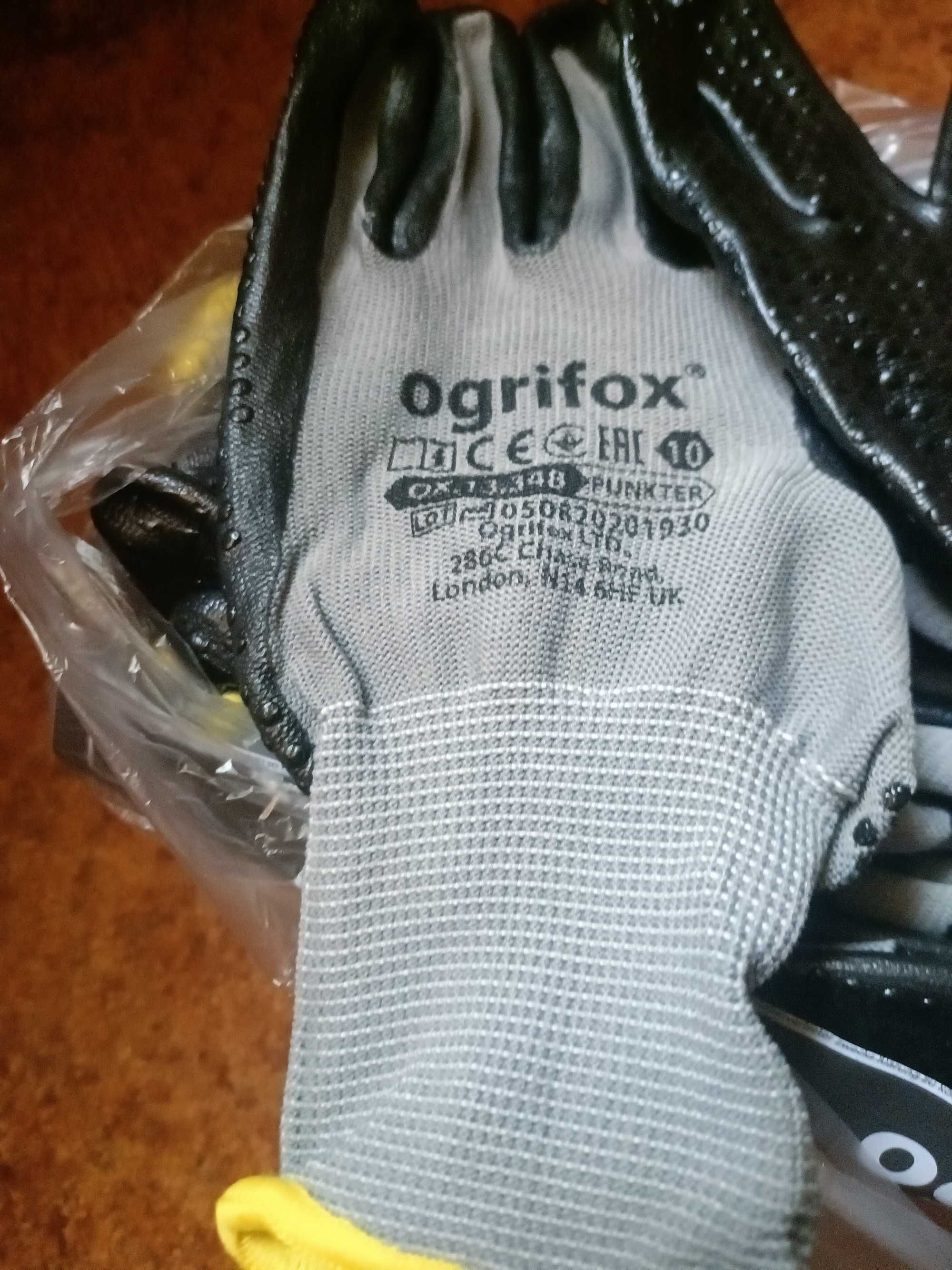 rękawice ogrifox eal gumowane nakrapiane 48 par