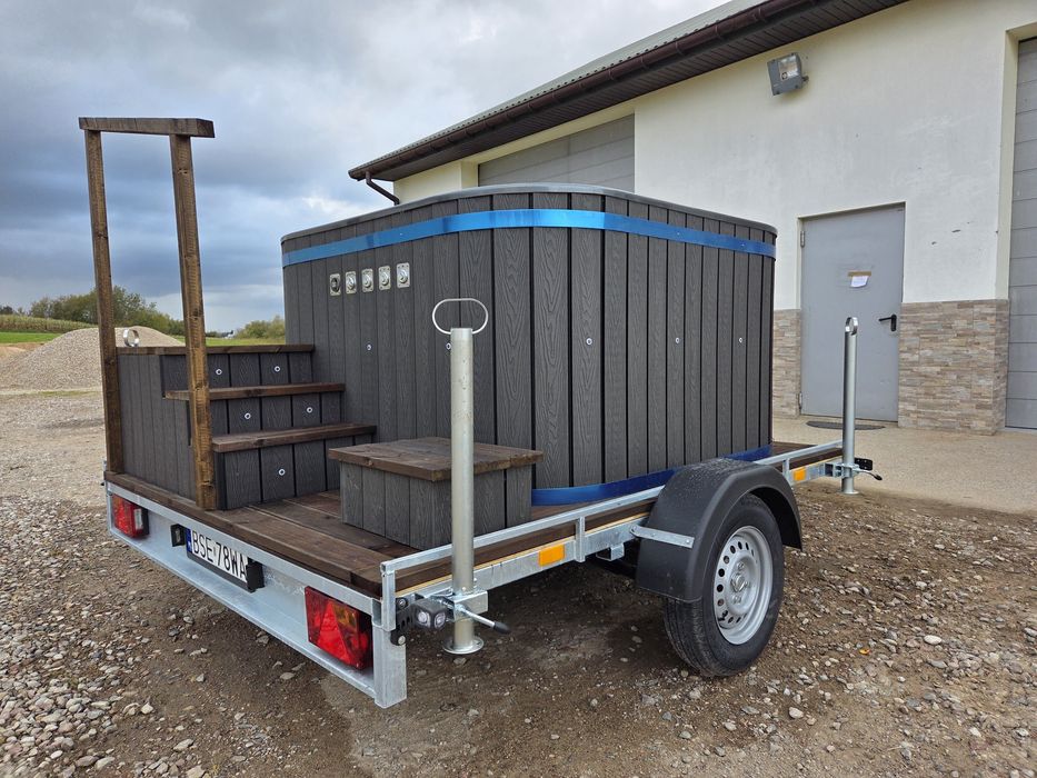 Balia mobilna kwadratowa, jacuzzi, hydromasaż, NOWA, gotowy biznes