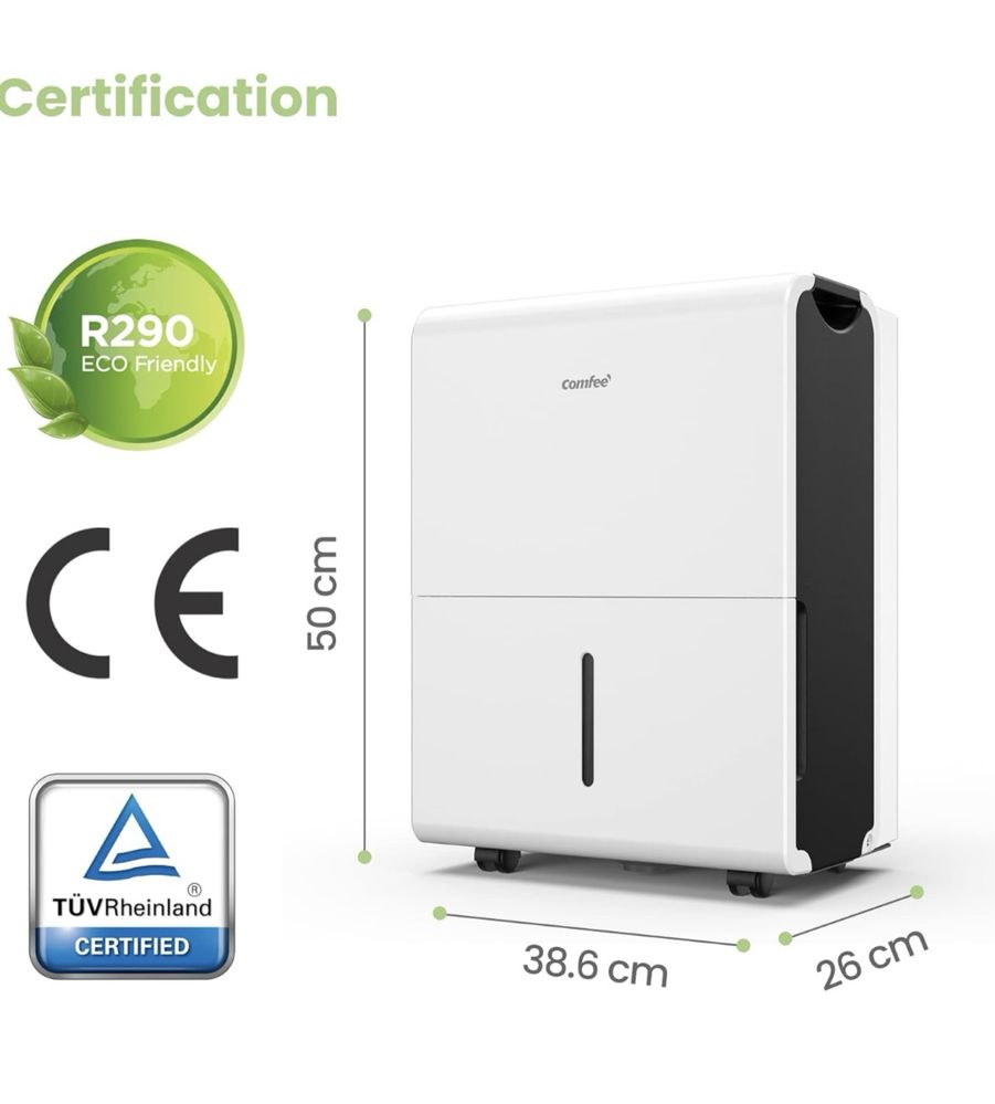 Comfee Mddp-30Den7 Osuszacz, Biały, 30 l, 72 m²