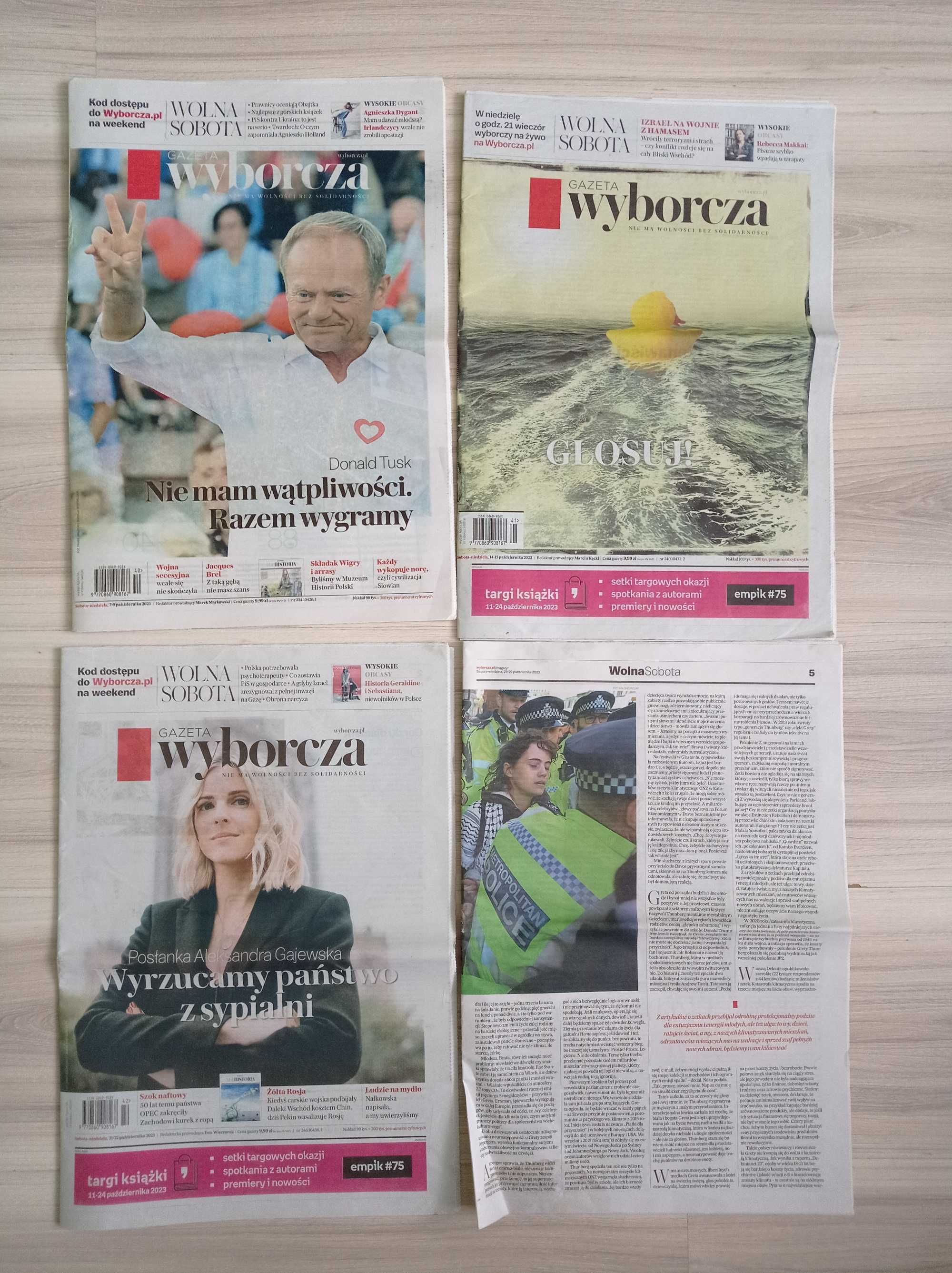 Gazeta Wyborcza, Wolna sobota, październik 2023