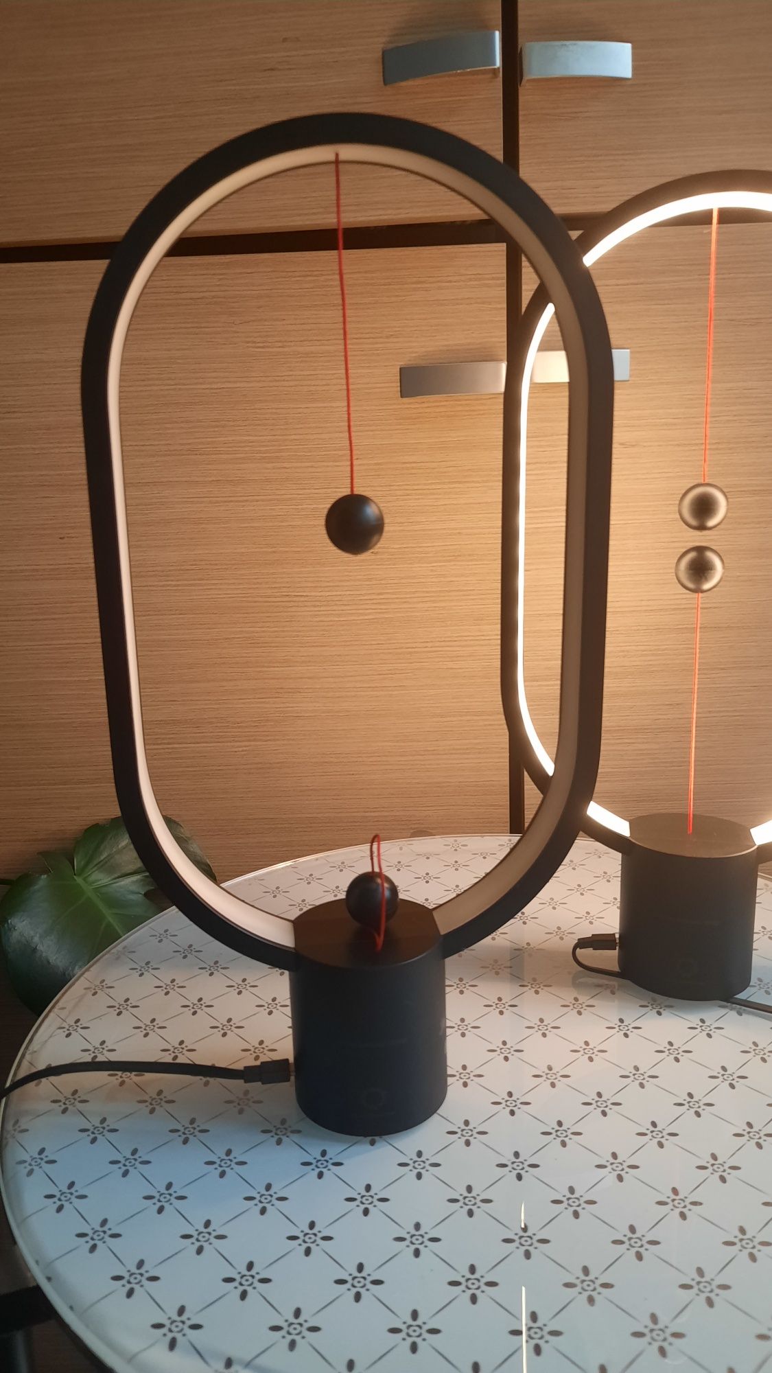 2 sztuki lamp nocnych led na USB-HENG Balance Lamp Mini kolor czarny