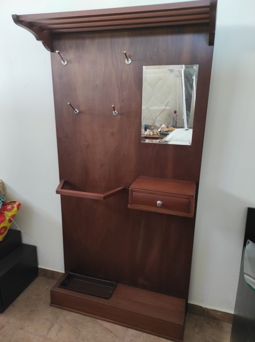 Bengaleiro chapeleiro em mogno vintage