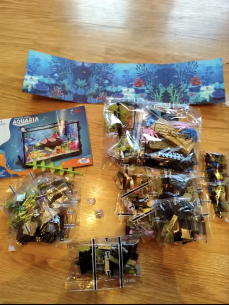 Klocki akwarium żółw prezent jak lego