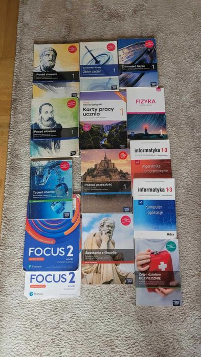 Podręczniki i ćwiczenia do 1 ,2 i 3 klasy szkoły ponadpodstawowej.