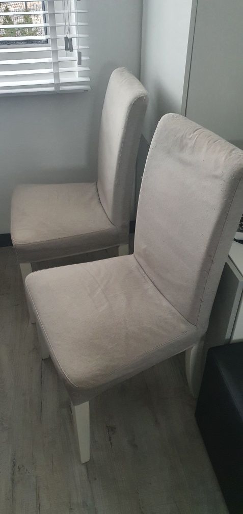 4 Krzesła Bergmund IKEA tanio niedrzwica Lublin białe szare