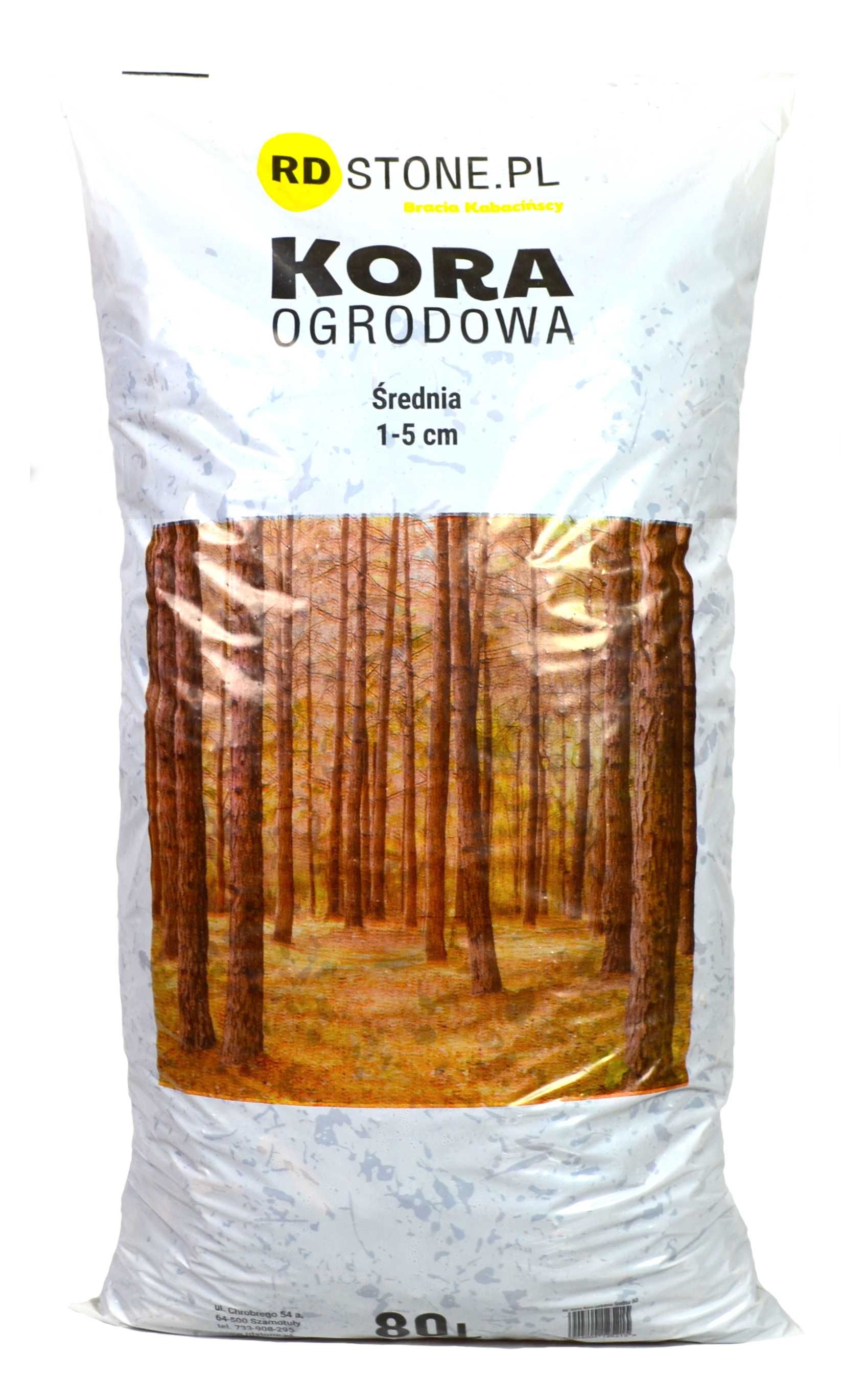 Kora sosnowa średnia ogrodowa naturalna PALETA 36 WORKÓW Z DOSTAWĄ