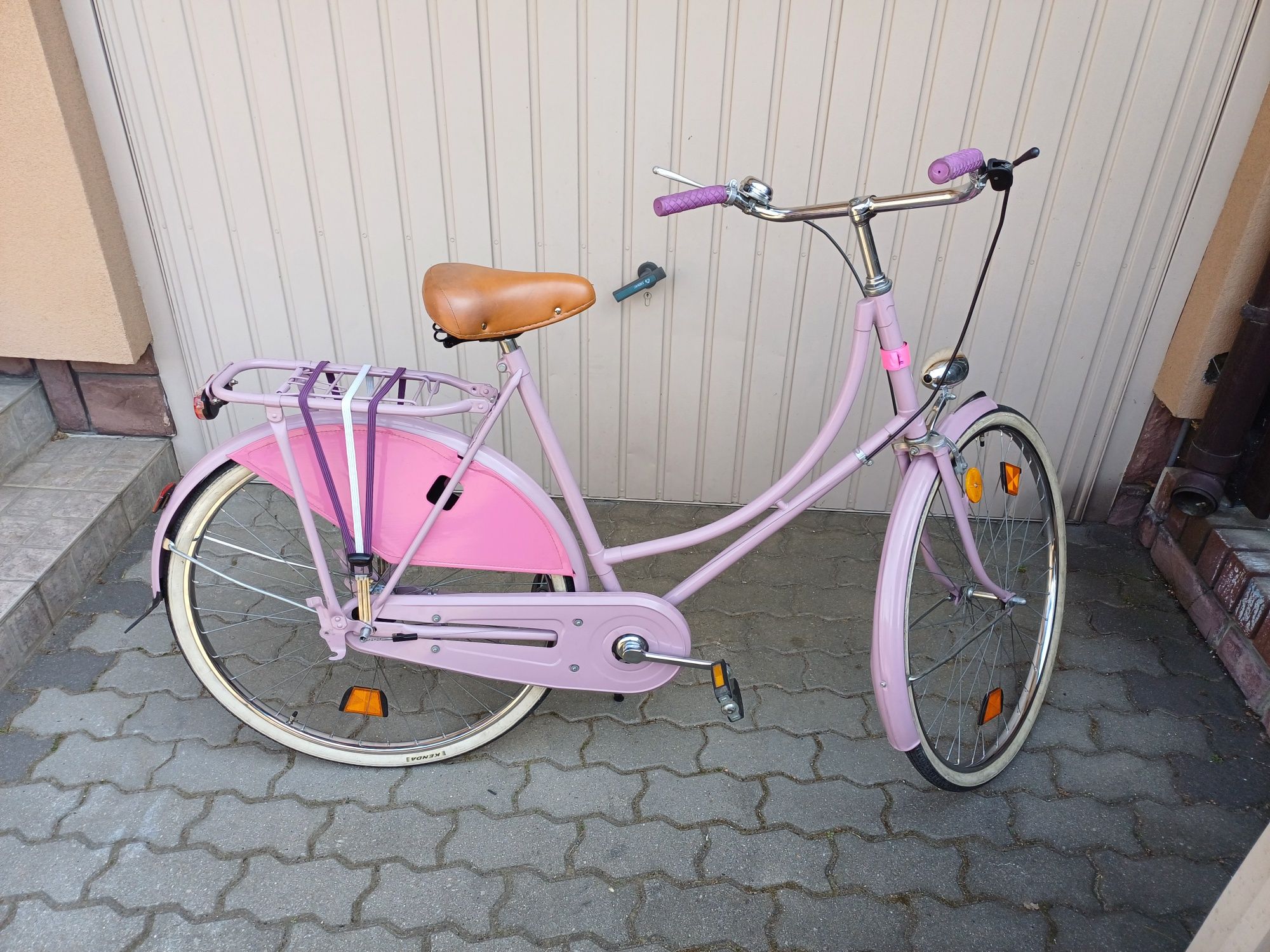 Rower Damka Holenderka Lawendowa Retro Klasyk 28cali 3 biegi w piascie