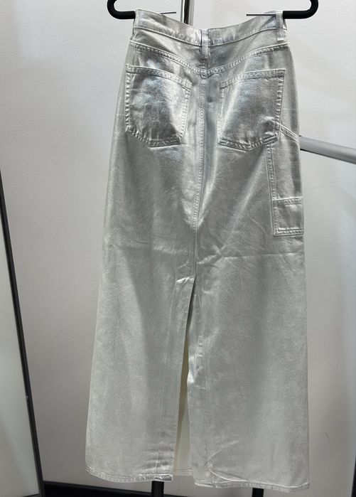 Джинсова срібна максі спідниця Cos