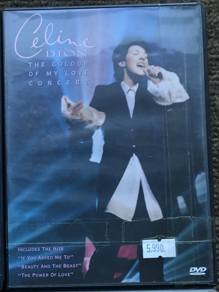 3 DVD Musica/concerto Celine Dion / Ricky Martin