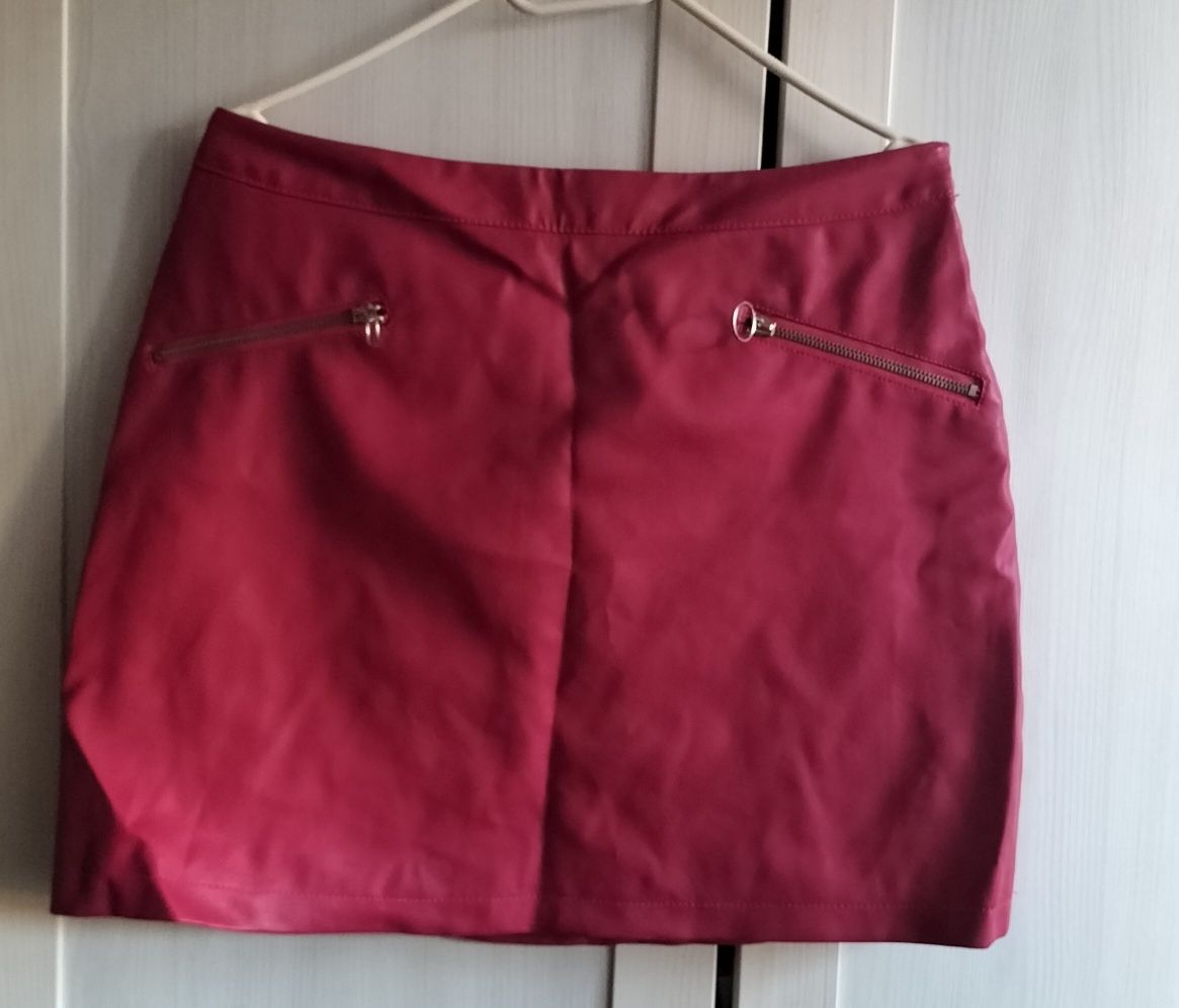 Skórzana spódnica mini spódniczka Primark XL eko skóra