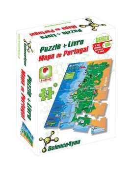 puzzle+livro da Science 4 You: Mapa de Portugal  ( envio grátis)