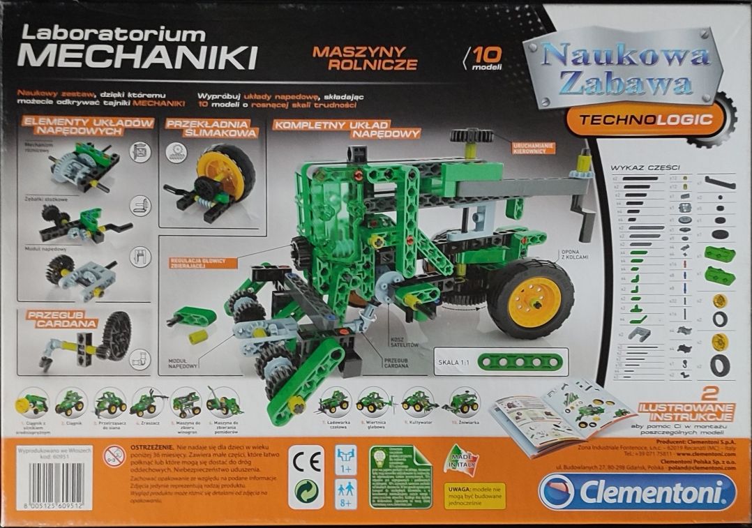 Clementoni Zestaw Maszyny Rolnicze Laboratorium Mechaniki 60951