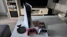 Konsola PlayStation 5 z napędem + 2 pady + 2 gry - PS5