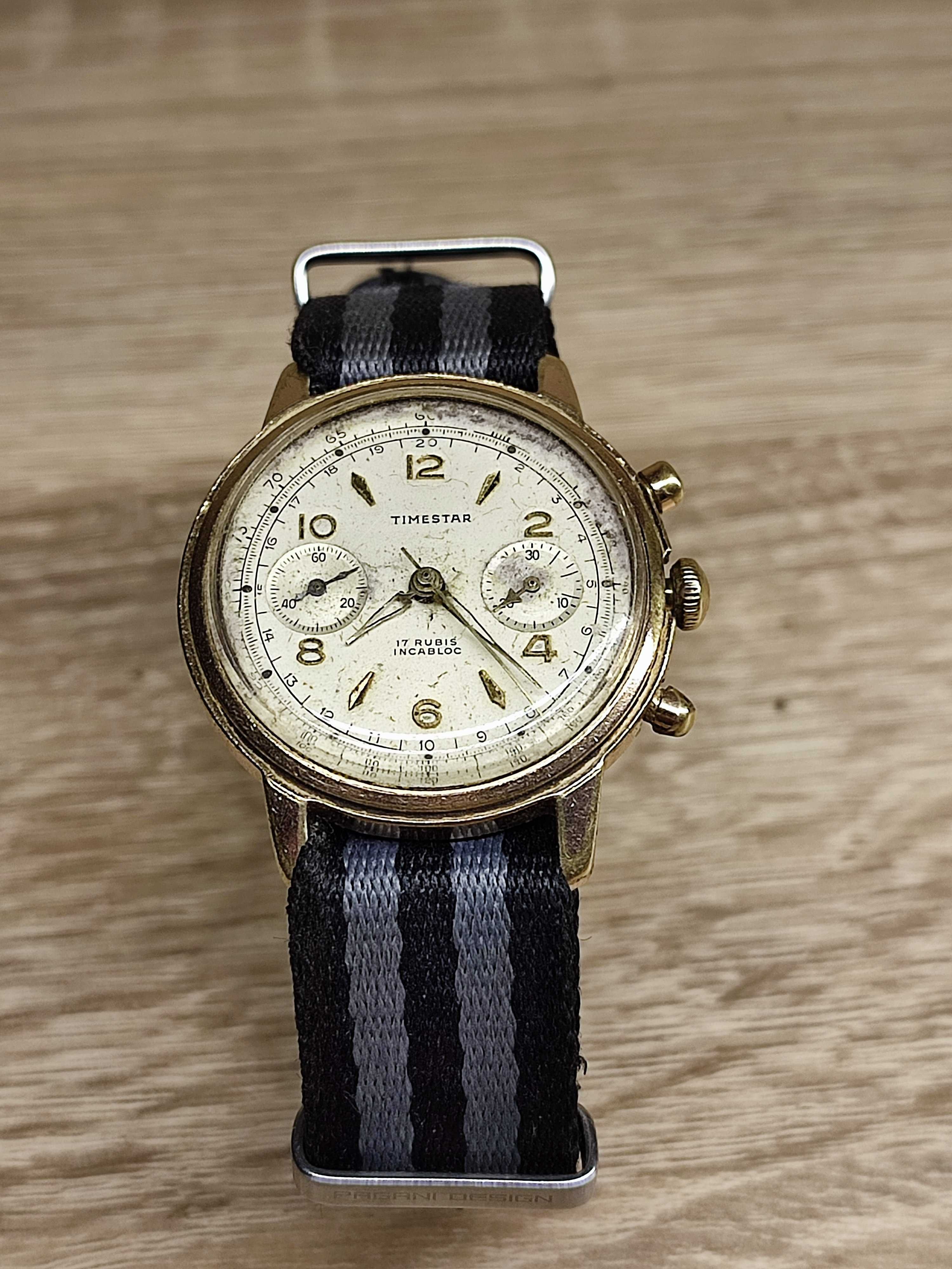 Chronograph TIMESTAR. Venus 188. Vintage.