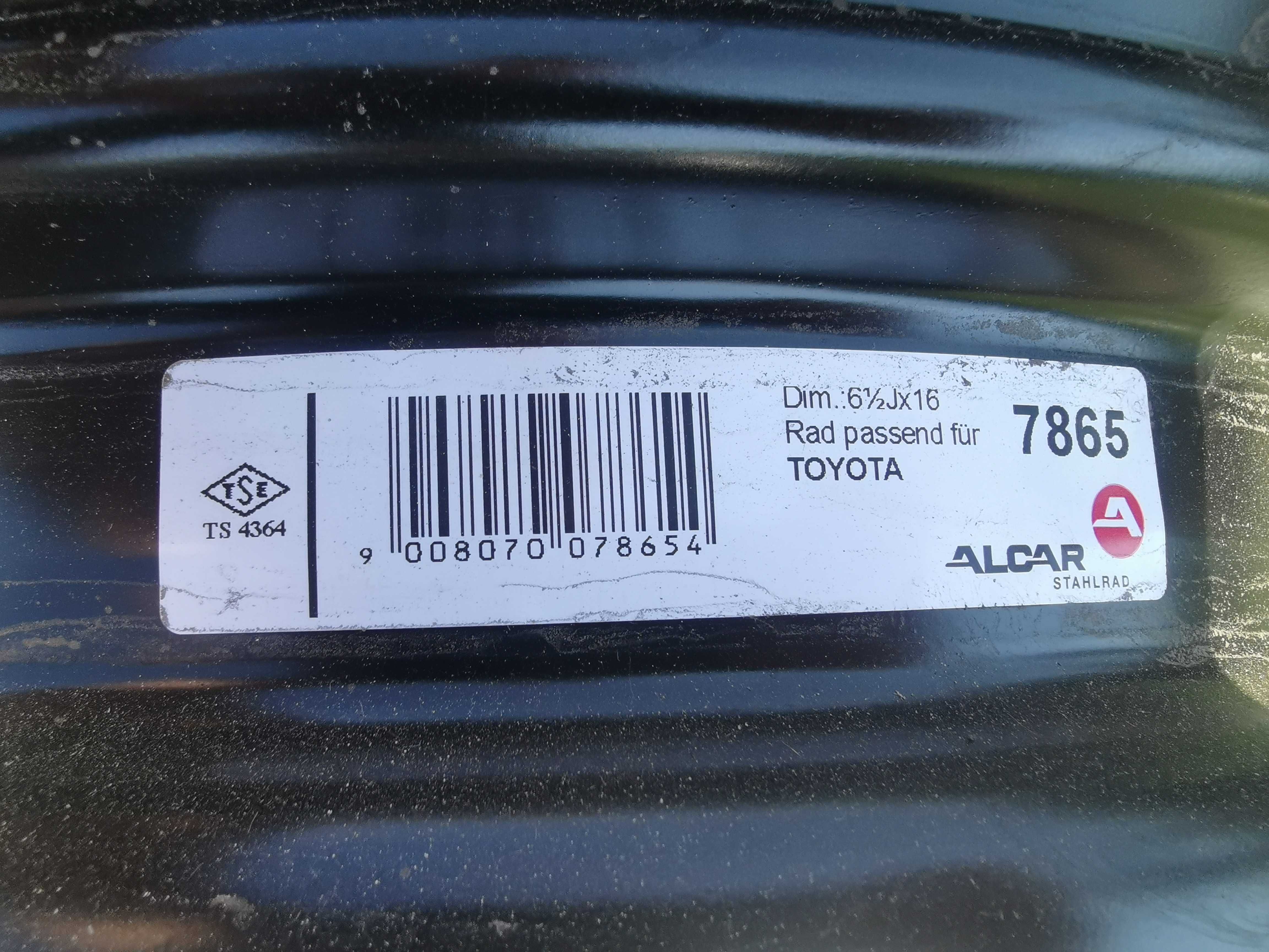 4x felgi stalowe 6,5Jx16 Toyota Auris Corolla ET45 nowe Alcar