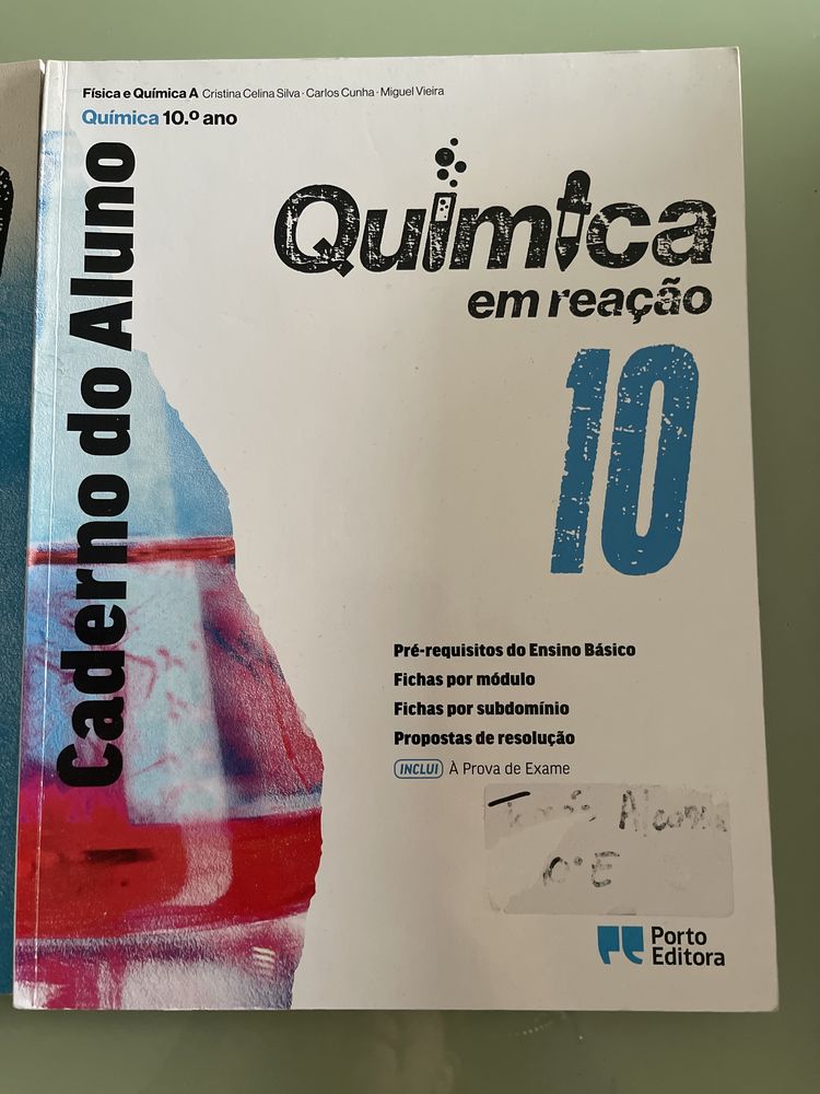 Livros fichas/ exames Fisica e Quimica 10 ano