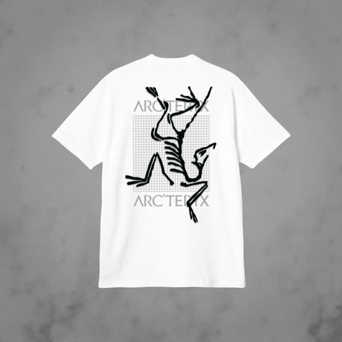 Футболка мужская Arcteryx Logo черная белая Арктерикс Новинка