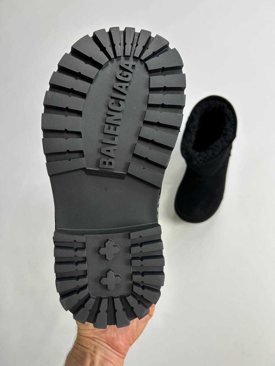 BALENCIAGA ALASKA High Fur Boots black ботинки чоботи чорні сапожки 43