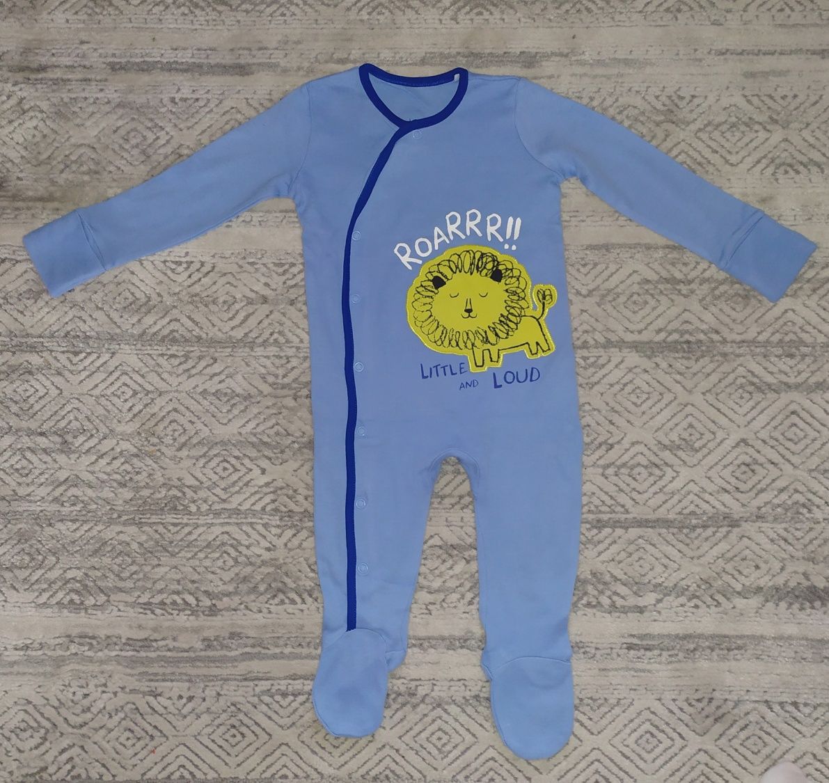 Pajac Dunnes Stores * 3-6 m-c * 68 cm NOWY niebieski