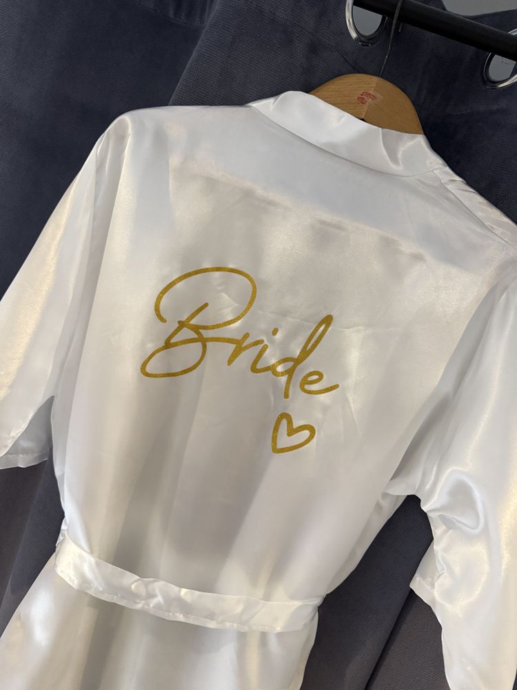 Szlafrok z napisem Bride Panna Młoda