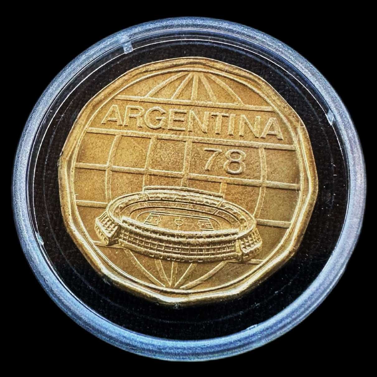 Moeda de 100 Pesos - 1978 - Argentina - Campeonato de Futebol da FIFA