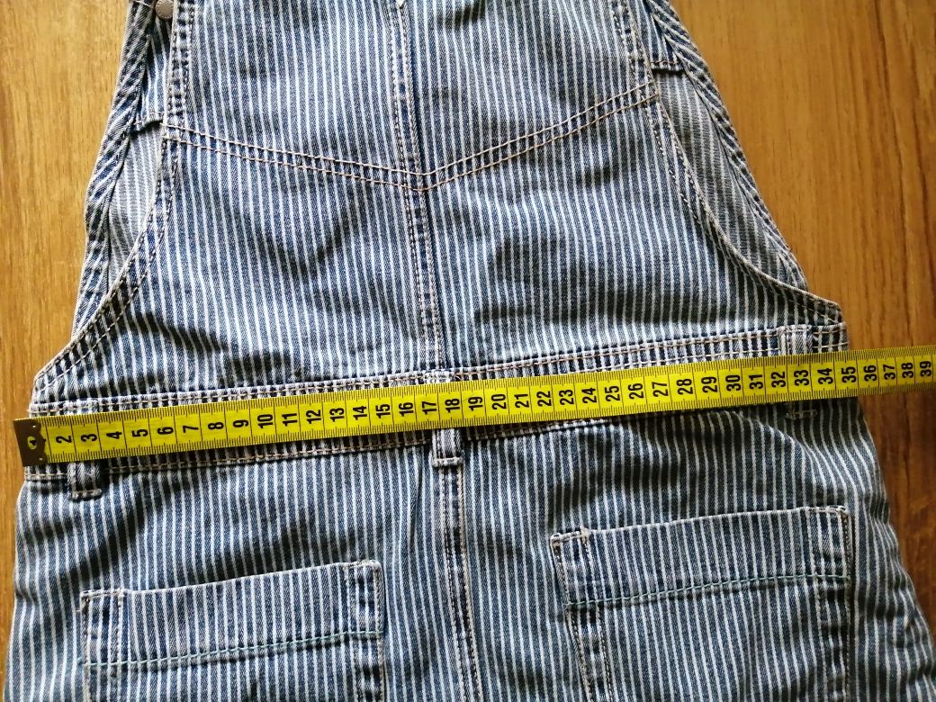 Oshkosh spódniczka ogrodniczka w paski jeans świetna jakość