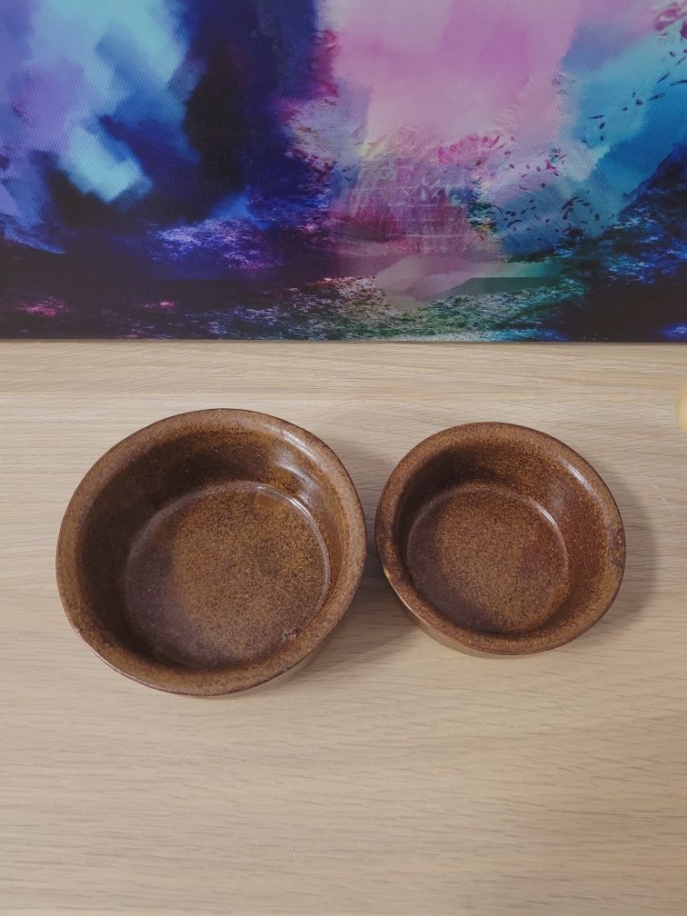 2 miski miseczki ceramiczne dla kota fretki królika