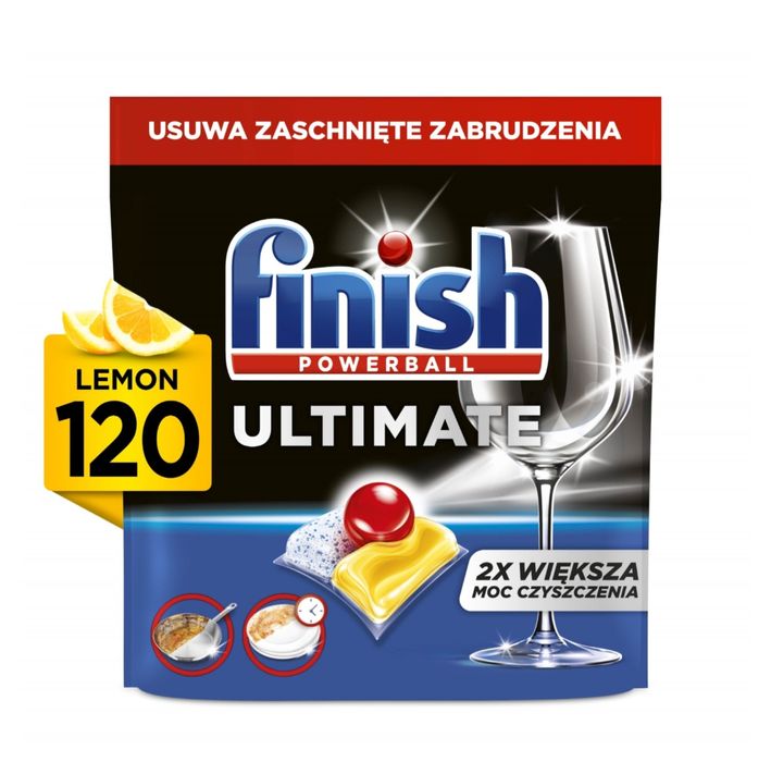Kapsułki do zmywarki FINISH Powerball Ultimate All in 1 Lemon - 120 sz